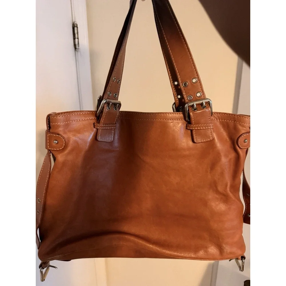 Marc Jacobs Women's Leather Medium Tote Brown Shoulder Bag Handbag Purse